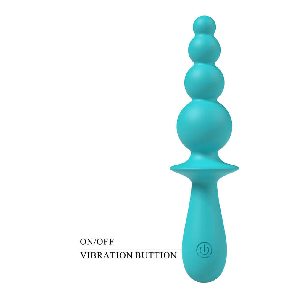 Party Up EVAJANE - Teal - Teal 17.1 cm USB Rechargeable Beaded Vibrator